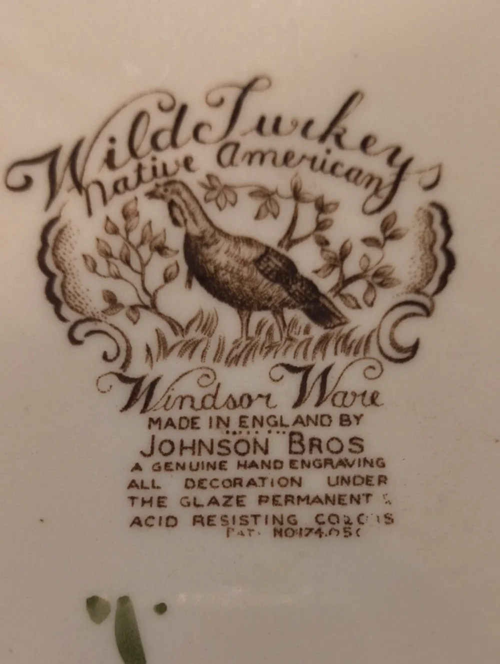 Johnson Bros Wild Turkey Dinner Plate